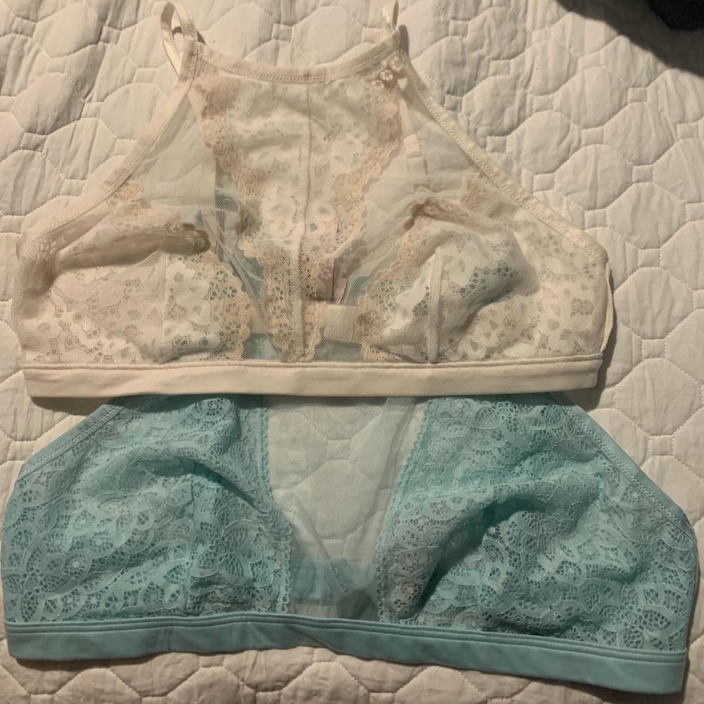 Two Victoria secret bralettes